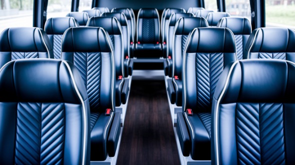 broken arrow 18 passenger minibus inside