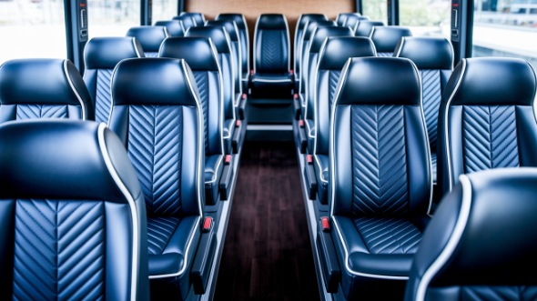 broken arrow 20 passenger minibus inside
