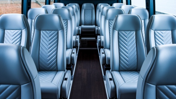 broken arrow 35 passenger minibus inside