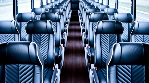 broken arrow 50 passenger charter bus inside