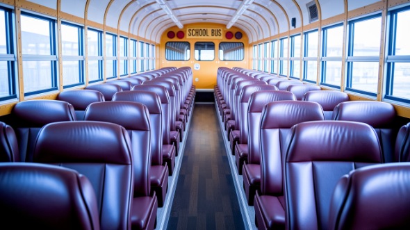 broken arrow school bus rental interior