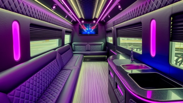 party bus rental interior broken arrow